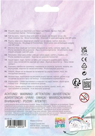 Fixy "Unicorn", 10 barev + 3 třpytivé fixy, FABER-CASTELL 554213