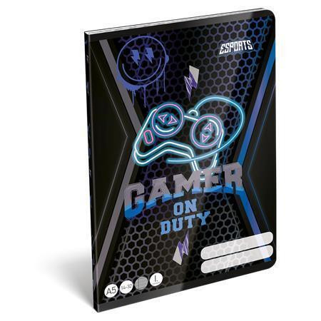 Sešit "Esport Gamer on duty", 14-32, A5, linkovaný, 32 listů, 1. třída, LIZZYSULI 7500167008