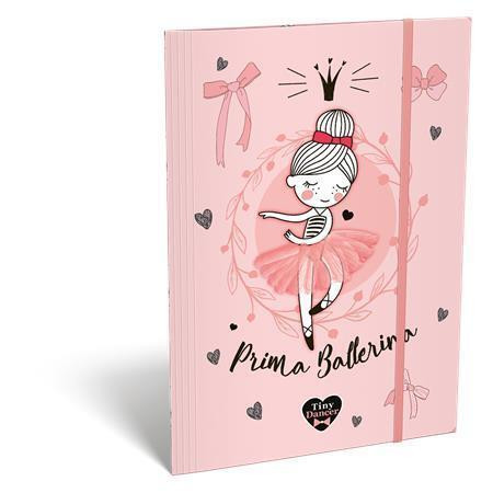 Desky s gumičkou "Tiny Dancer, Lovely Ballerina", karton, A4, LIZZYSULI 7460148003