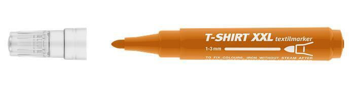 Popisovač na textil "XXL", hnědá, 1-3mm, kuželový hrot, ICO