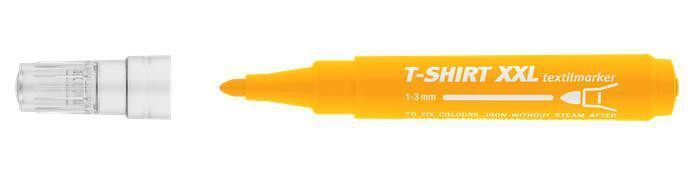 Popisovač na textil "XXL", žlutá, 1-3mm, kuželový hrot, ICO