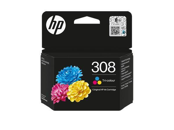 7FP20UE Inkoustová cartridge HP 308, do tiskárny Deskjet 2900, Envy 6110e, barevná, 120 stran, HP