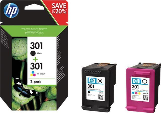 Cartridge HP 301 do tiskárny DeskJet 2050, sada, černá+azurová+purpurová,+žlutá, HP