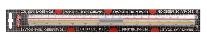 Poměrové měřítko, zemědělské, plastové, trojůhelníkové "602"