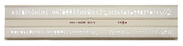 Šablona na písmena, 5 mm, KOH-I-NOOR