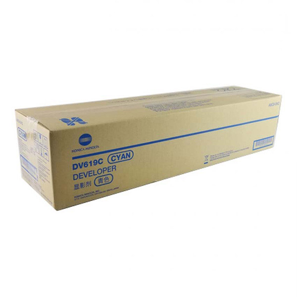 Konica Minolta originální developer A9C80KD, DV-619C, cyan, 600000str.