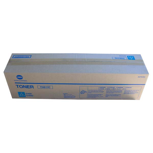Konica Minolta originální toner A070450, TN611C, cyan, 27000str.