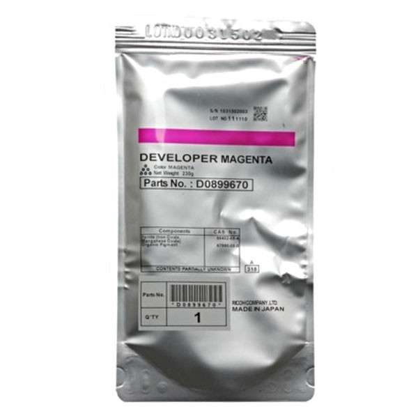 Ricoh originální developer D0899670, magenta, 240000str.