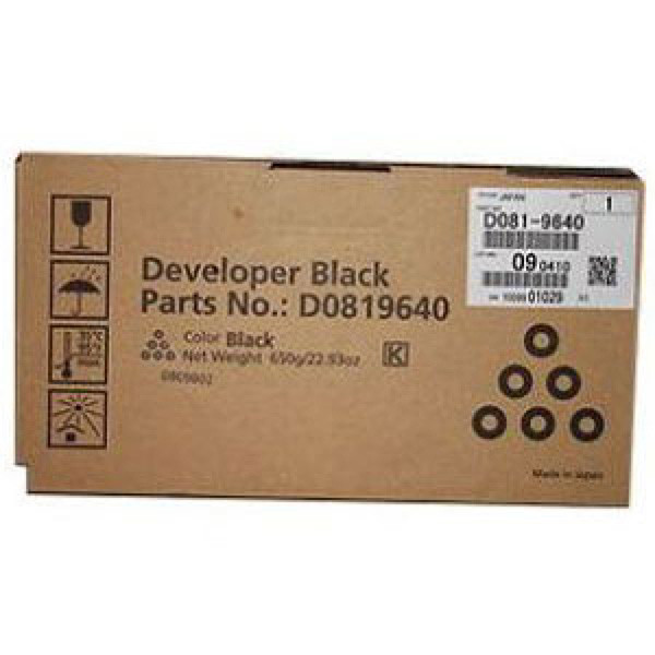 Ricoh originální developer D0819640, black, 450000str.