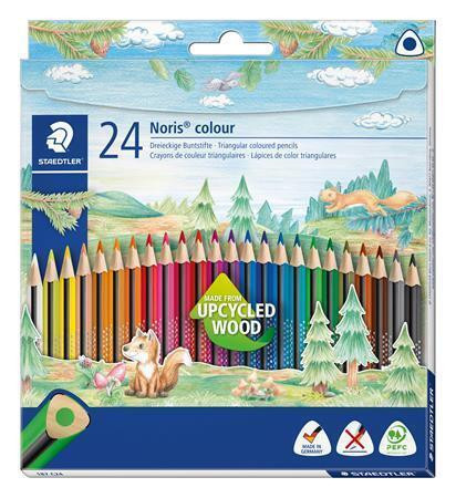Barevné pastelky "Noris Colour", 24 barev, trojhranné, STAEDTLER