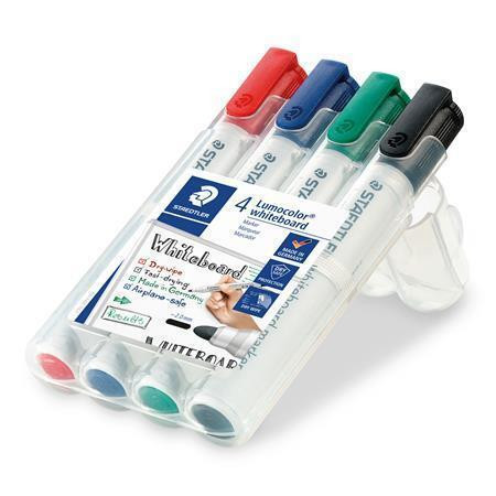 Popisovač na  bílou tabuli "Lumicolor 351", 4 barvy, kuželový hrot, 2mm, STAEDTLER