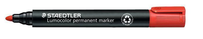 Permanentní popisovač "Lumocolor 352", červená, 2 mm, kuželový hrot, STAEDTLER