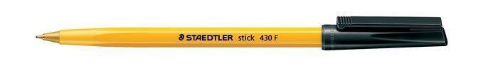Kuličkové pero "Stick 430 F", černá, 0,3 mm, s uzávěrem, STAEDTLER