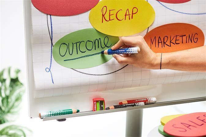 Popisovač na bílou tabuli a flipchart "MARKdry", modrá, STABILO 648/41