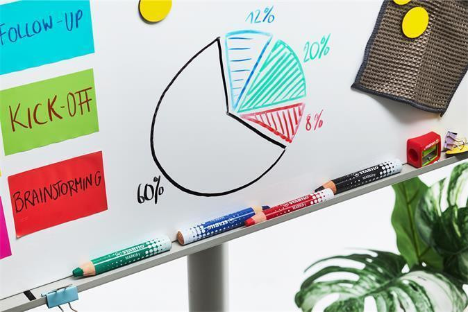 Popisovač na bílou tabuli a flipchart "MARKdry", černá, STABILO 648/46
