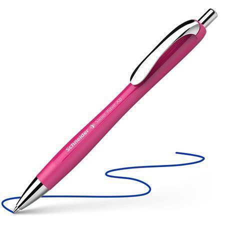 Kuličkové pero "Slider Rave XB", sytě růžová, 0,7 mm, stiskací mechanismus, SCHNEIDER 132509