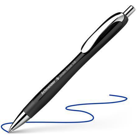 Kuličkové pero "Slider Rave XB", černá, 0,7 mm, stiskací mechanismus, SCHNEIDER 132511