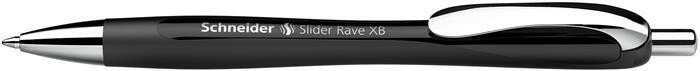 Kuličkové pero "Slider Rave XB", černá, 0,7 mm, stiskací mechanismus, 5 ks, SCHNEIDER 132511
