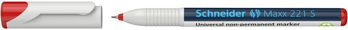 Popisovač "Maxx 221 S", červená, 0,4mm, OHP, SCHNEIDER