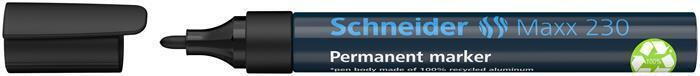 Permanentní popisovač "Maxx 230", kovové tělo, černá, 1-3mm, SCHNEIDER