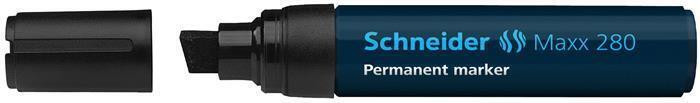 Permanentní popisovač "Maxx 280", černá, 4-12mm, klínový hrot, SCHNEIDER