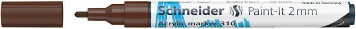 120107 Akrylový popisovač "Paint-It 310", hnědá, 2 mm, SCHNEIDER