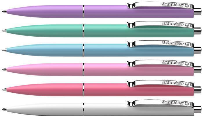 Kuličkové pero "K15", mix pastelových barev, 0,5 mm, stiskací mechanismus, 50 ks, SCHNEIDER 130840