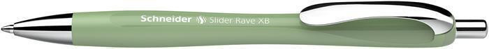 Kuličkové pero "Slider Rave XB", zelená, 0,7 mm, stiskací mechanismus, SCHNEIDER 132544