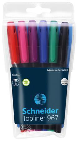 Liner  "Topliner 967", 6 barev, 0,4mm, SCHNEIDER