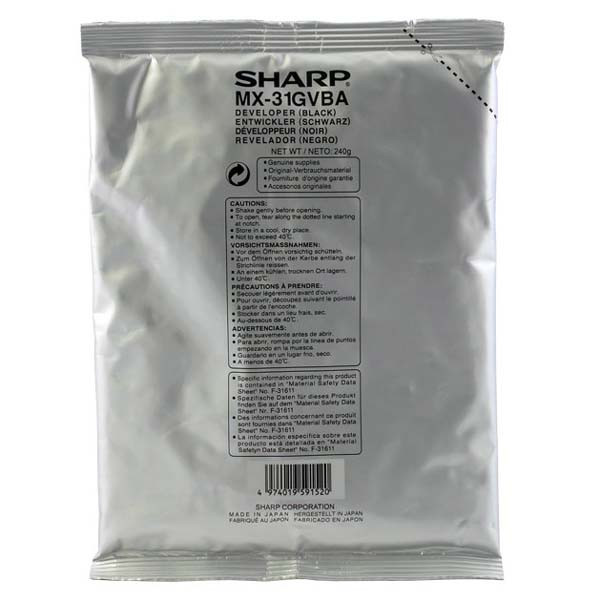 Sharp originální developer MX31GVBA, black, 100000str.