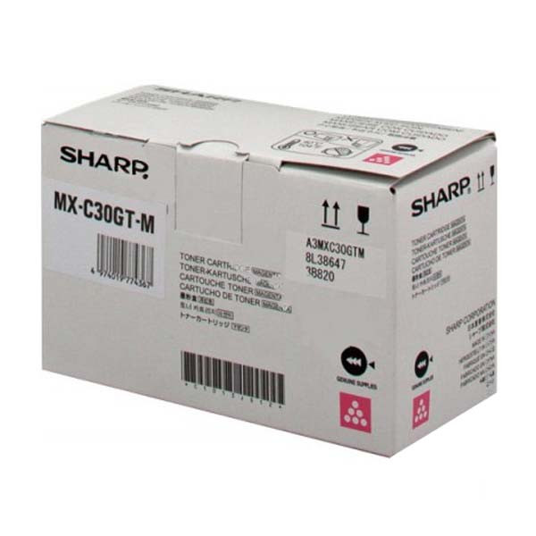 Sharp originální toner MX-C30GTM, magenta, 6000str.