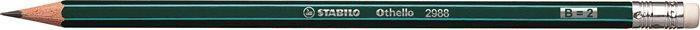 Grafitová tužka s gumou  "Othello", B, šestihranná, STABILO