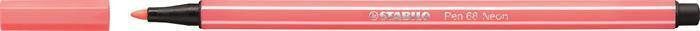 Fix, 1 mm, STABILO "Pen 68", neonová červená