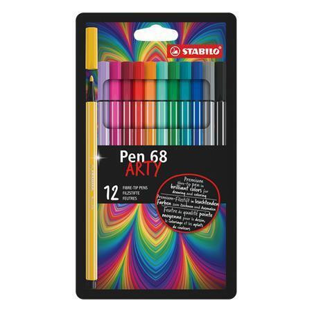 Fixy "Pen 68 ARTY", 12 barev, 1 mm, STABILO 6812-1-20