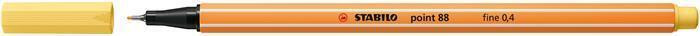 Liner "Point 88", světle žlutá, 0,4 mm, STABILO 88/23