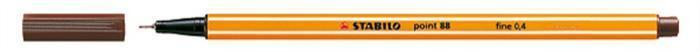 Liner  "Point 88", hnědá, 0,4mm, STABILO