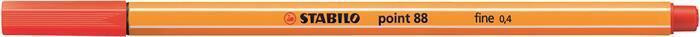Liner "Point 88", světle červená, 0,4 mm, STABILO