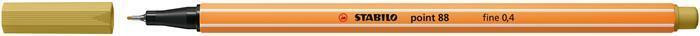 Liner "Point 88", khaki, 0,4 mm, STABILO 88/66