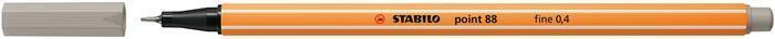 Liner "Point 88", teplá šedá, 0,4 mm, STABILO 88/93