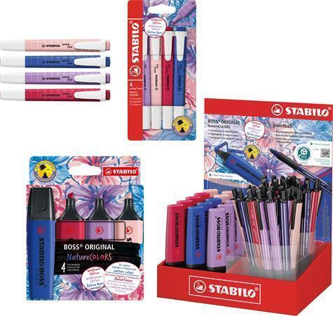 Displej + zvýrazňovače "Wildflower", mix, sada, STABILO TSTBTS04