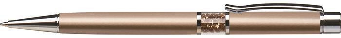 Kuličkové pero SWAROVSKI® Crystals, zlatá, topazové krystaly ve střední části pera, ART CRYSTELLA® 1