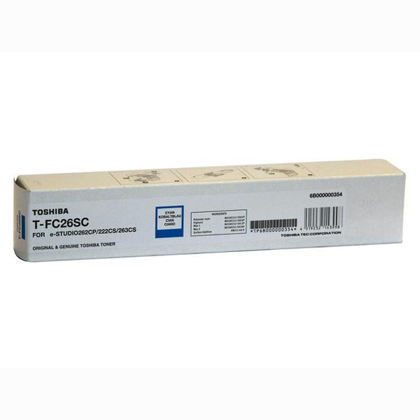Toshiba originální toner TFC26SC6K, 6B000000557, cyan, 6000str., high capacity