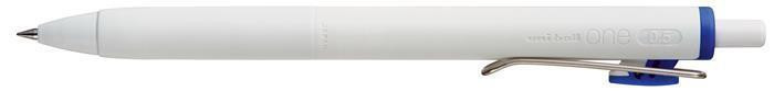 Gelové pero "Uni-ball one", modrá, 0,25 mm, stiskací mechanismus, UNI