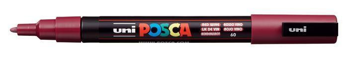 Akrylový popisovač "Posca PC-3M", červené víno, 0,9-1,3 mm, UNI