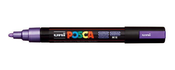 Akrylový popisovač "Posca PC-5M", kovově fialová, 1,8-2,5 mm, UNI 2UPC5MML