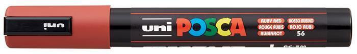 Akrylový popisovač "Posca PC-5M", rubínová červená, 1,8-2,5 mm, UNI