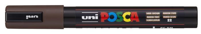 Akrylový popisovač "Posca PC-5M", tmavě hnědá, 1,8-2,5 mm, UNI 300046000