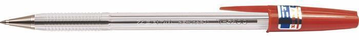 20113 Kuličkové pero "N-5200", červená, 0,24 mm, s víčkem, ZEBRA