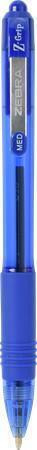 Kuličkové pero "Z-Grip", modrá, 0,27 mm, stiskací, ZEBRA 22220