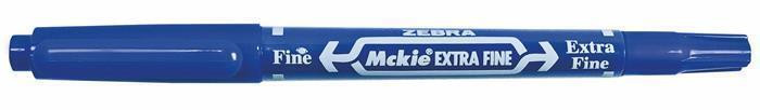 50352 Permanentní popisovač "Mckie Extra Fine", modrá, 0,5 / 1,0 mm, oboustranný, ZEBRA